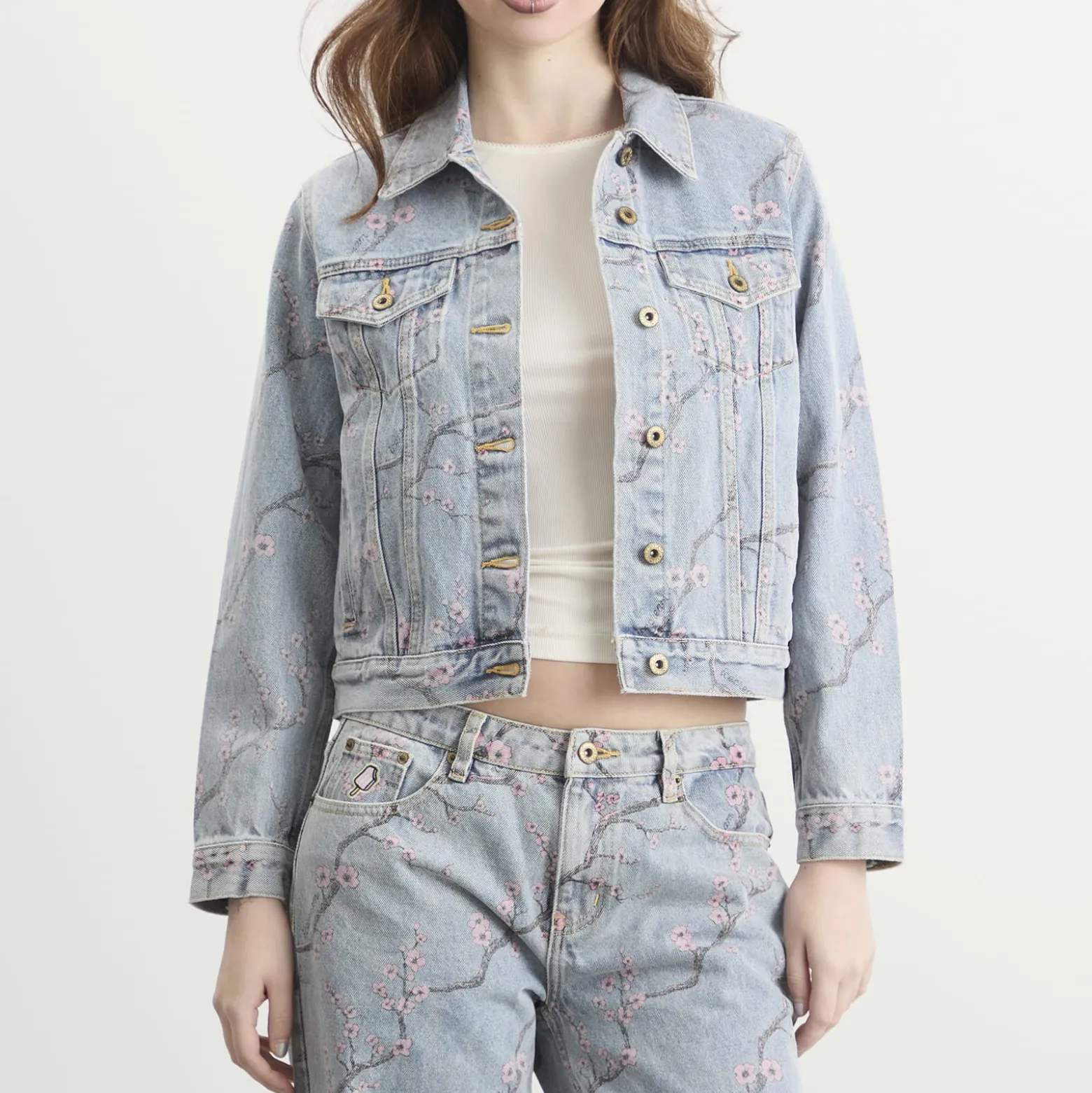 ICECREAM Sakura Denim Trucker Jacket