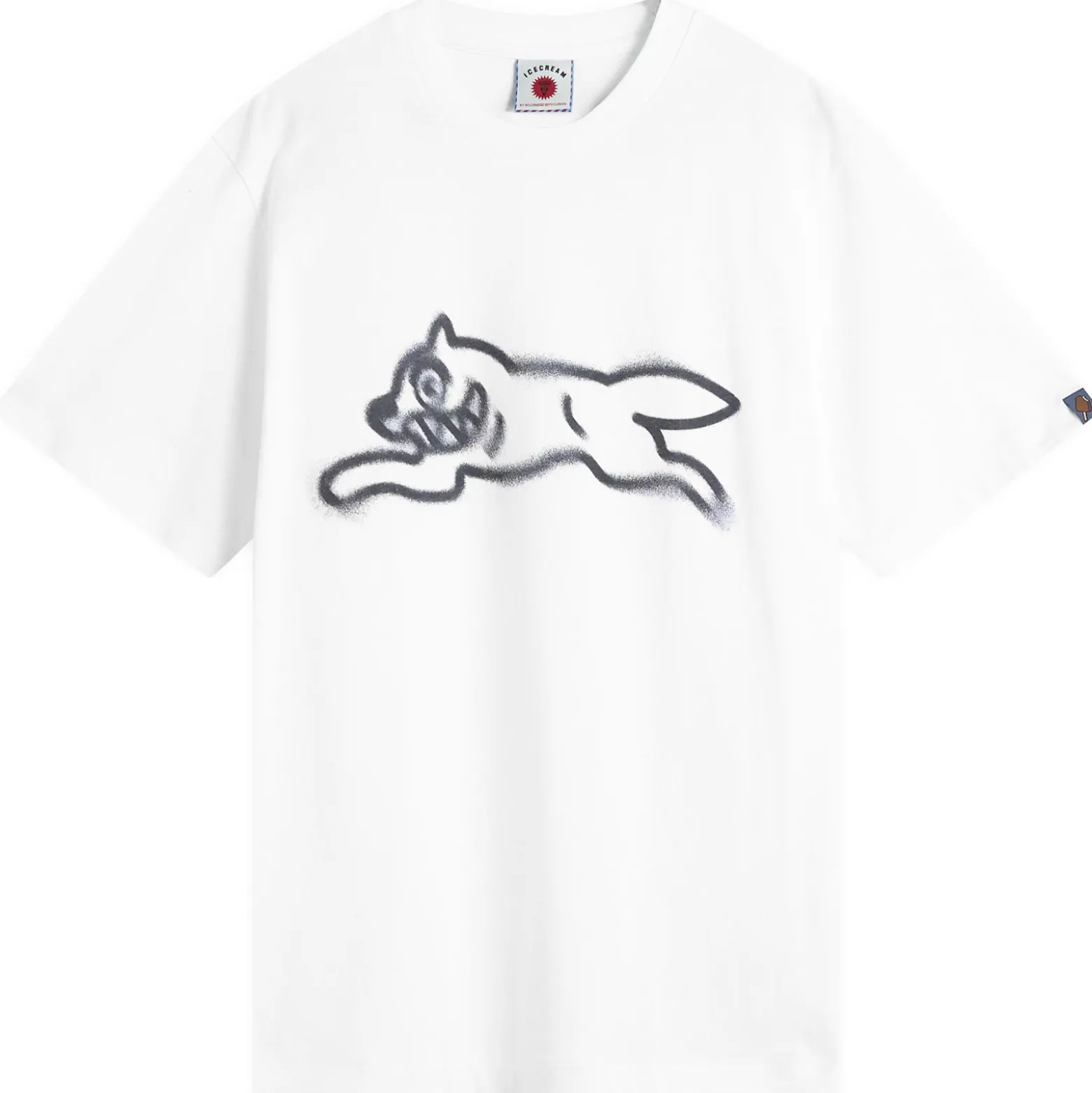 ICECREAM Spray Paint Running Dog T-Shirt