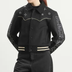 ICECREAM Western Crystal Varsity Jacket