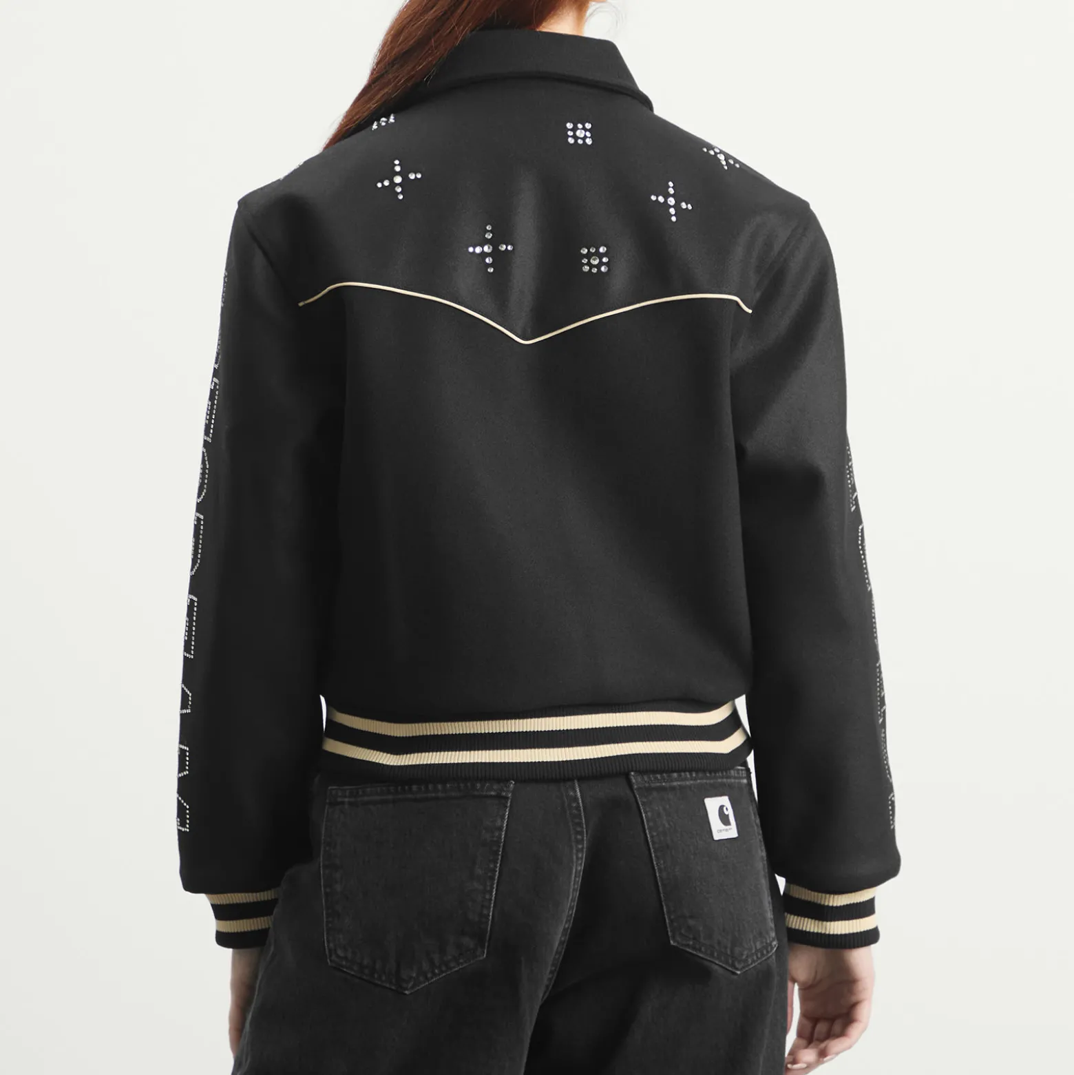ICECREAM Western Crystal Varsity Jacket