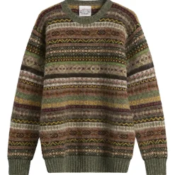 Jamieson's of Shetland Brushed Fair Isle Crew Knit
