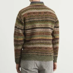 Jamieson's of Shetland Brushed Fair Isle Crew Knit