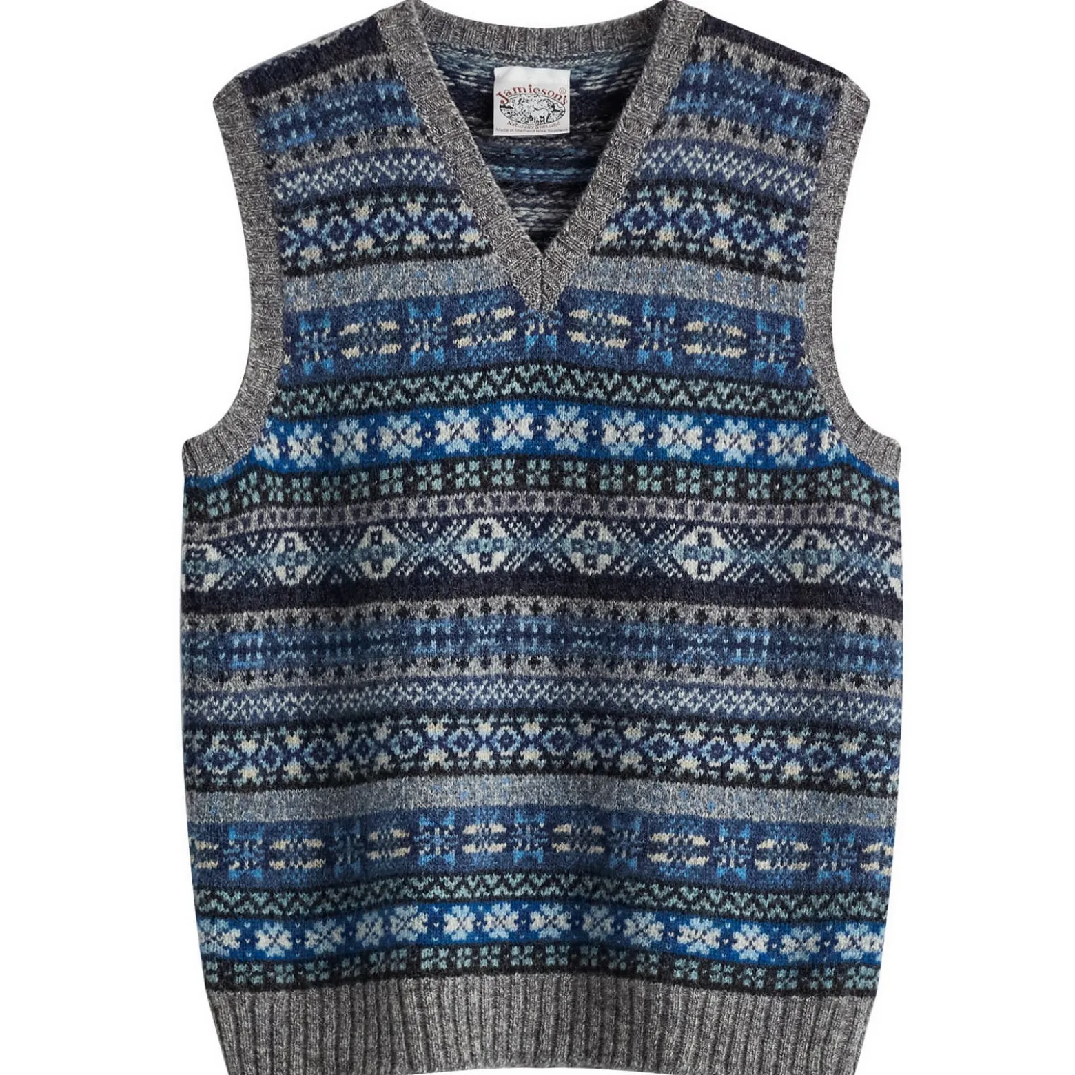 Jamieson's of Shetland Fair Isle V-Neck Vest