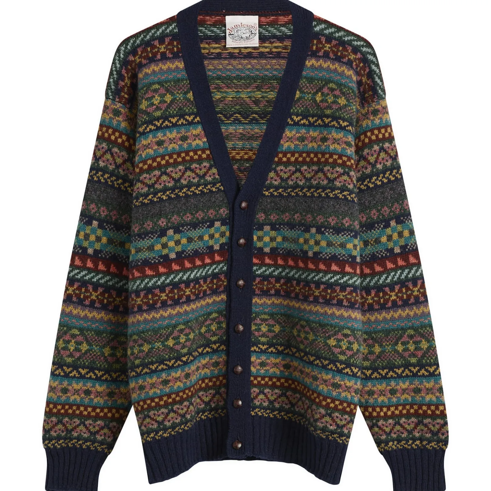 Jamiesons of Shetland Fair Isle V-Neck Cardigan