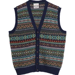 Jamieson's of Shetland Fair Isle Button Through Vest