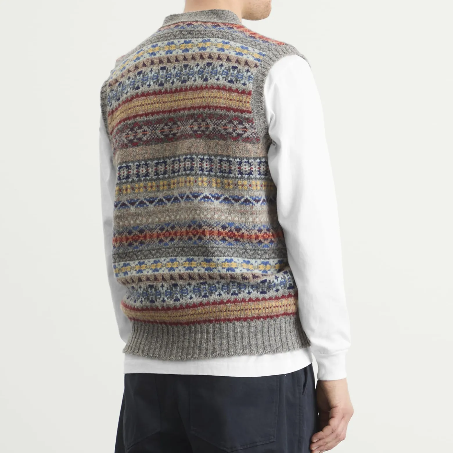 Jamieson's of Shetland Fair Isle Button Through Vest
