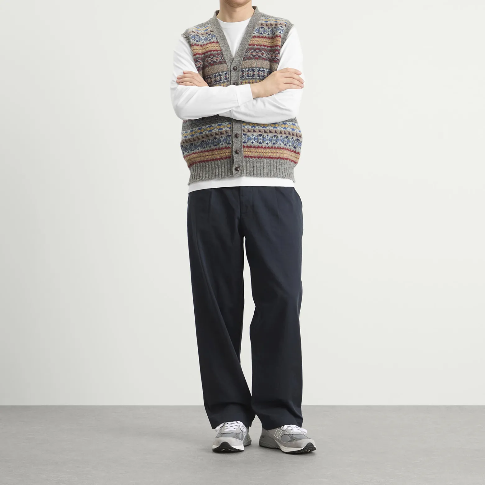 Jamieson's of Shetland Fair Isle Button Through Vest
