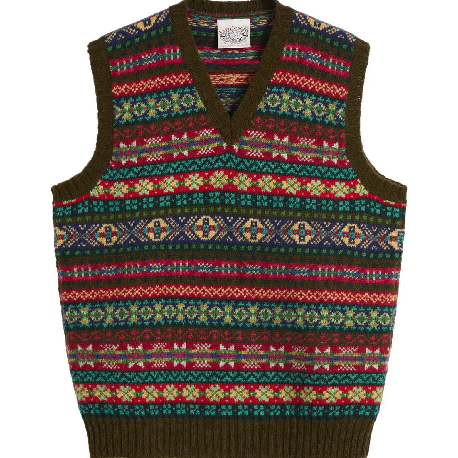 Jamieson's of Shetland Fair Isle V-Neck Vest