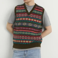 Jamieson's of Shetland Fair Isle V-Neck Vest