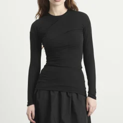 Jil Sander Double Layer Twisted Long Sleeve Top