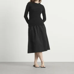 Jil Sander Double Layer Twisted Long Sleeve Top