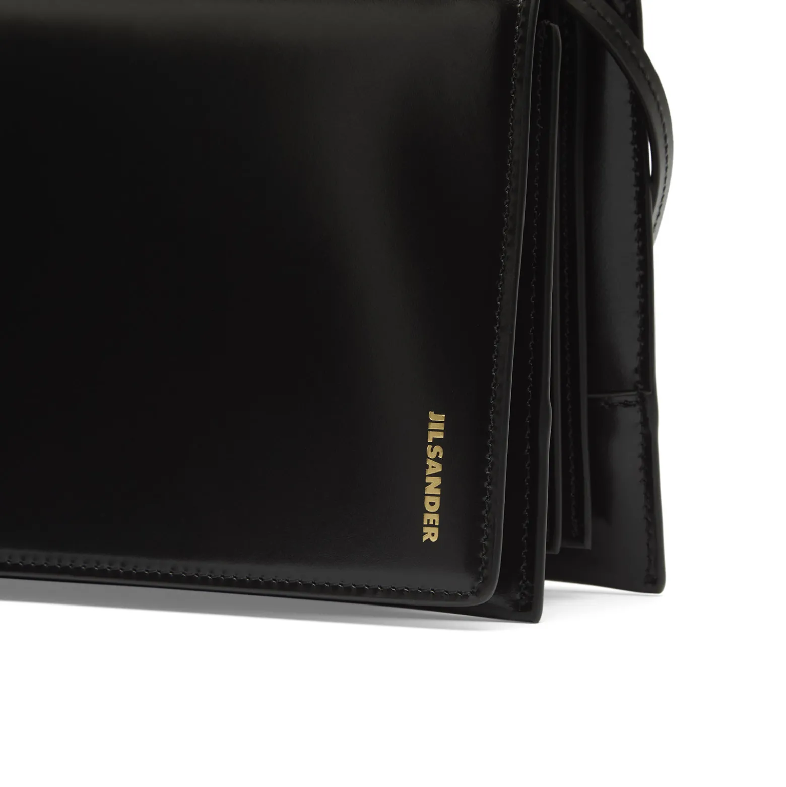 Jil Sander File SM Leather Shoulder Bag
