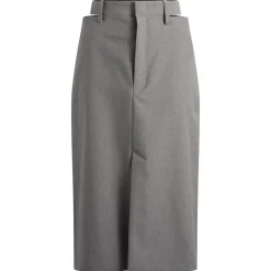 Jil Sander High Waist Skirt with Slashed Side Waistband