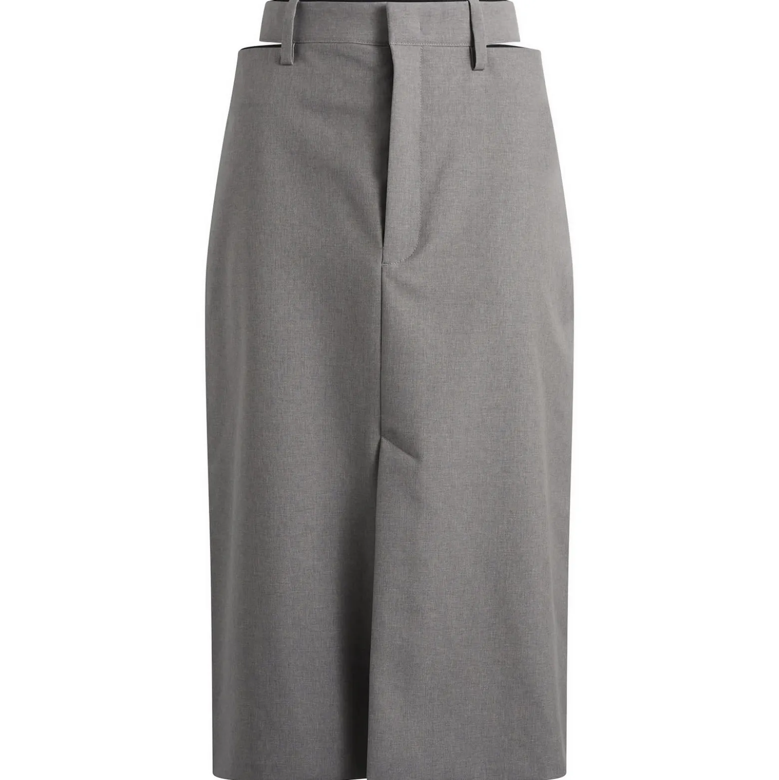 Jil Sander High Waist Skirt with Slashed Side Waistband