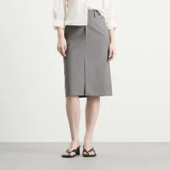 Jil Sander High Waist Skirt with Slashed Side Waistband