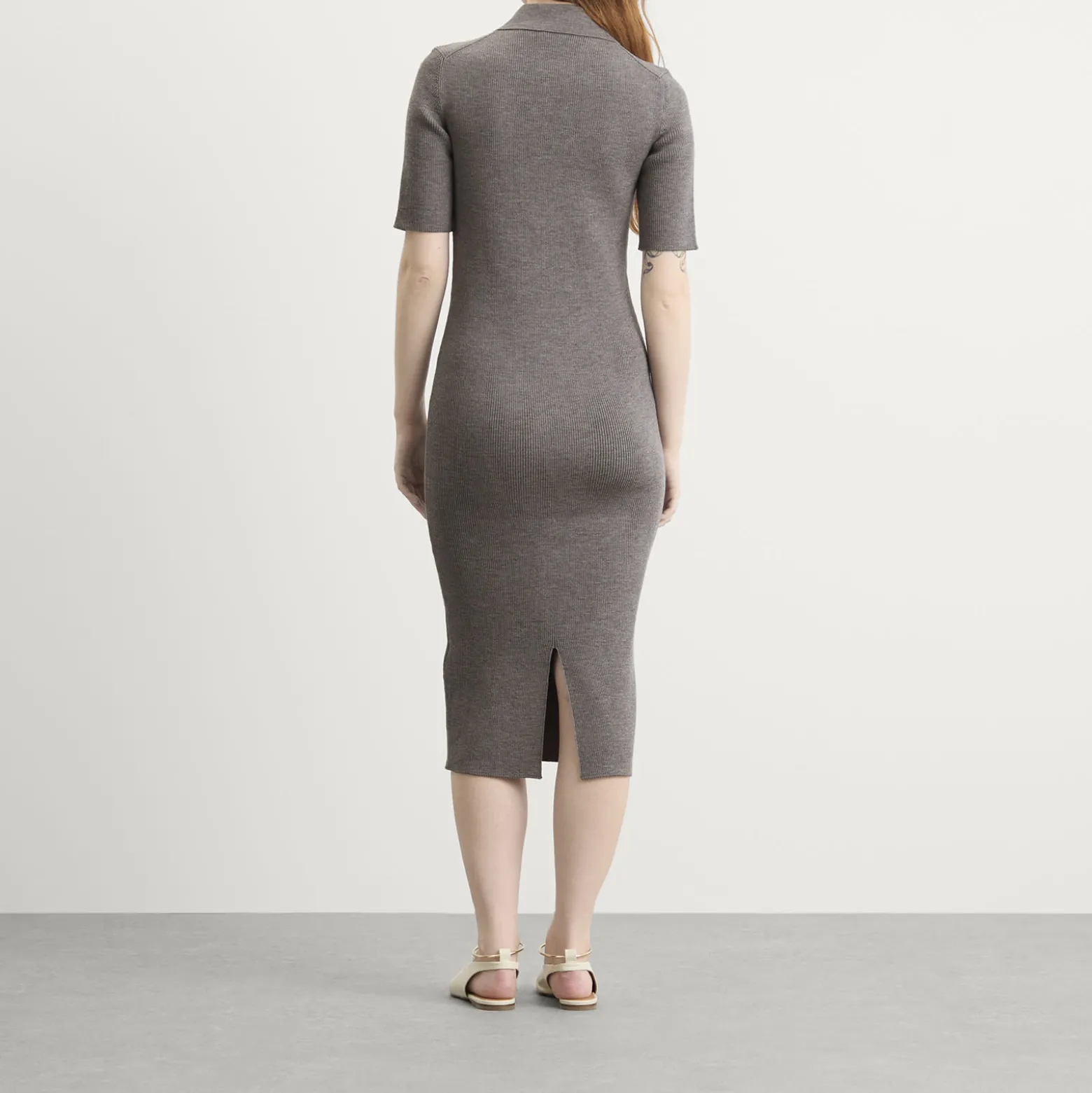 Jil Sander Knitted Polo Midi Dress