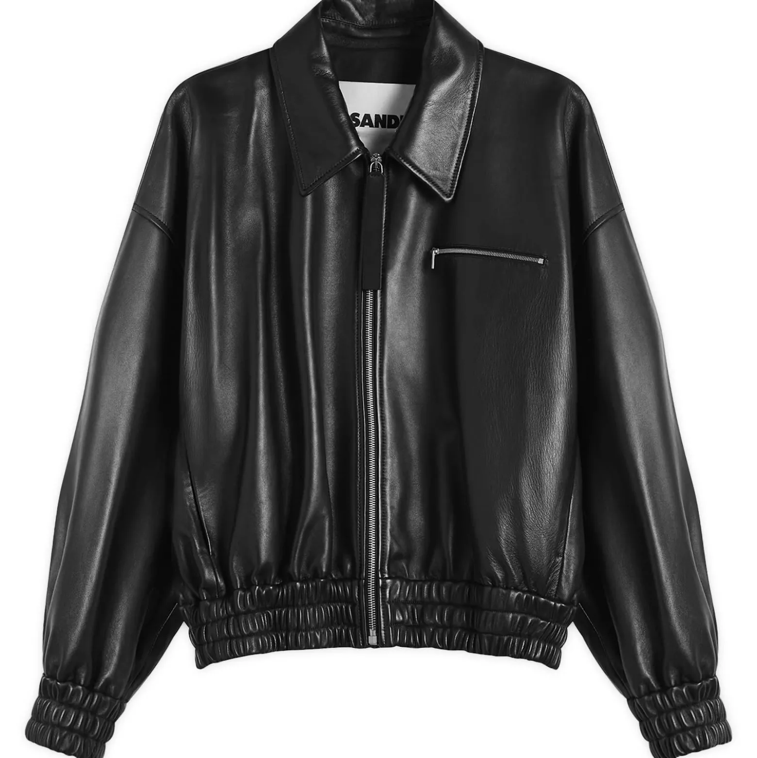 Jil Sander Leather Bomber Jacket