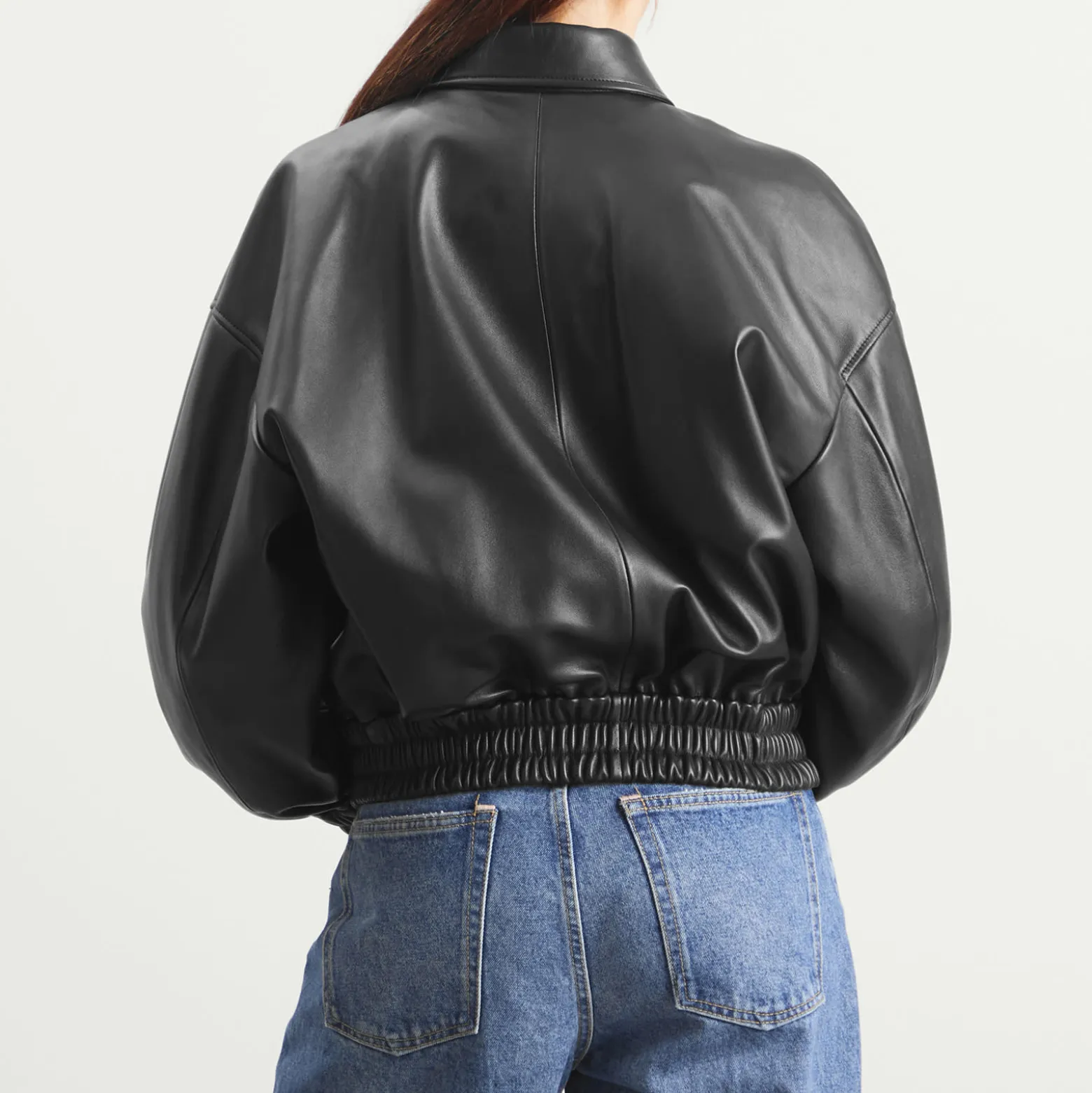 Jil Sander Leather Bomber Jacket