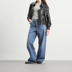 Jil Sander Leather Bomber Jacket