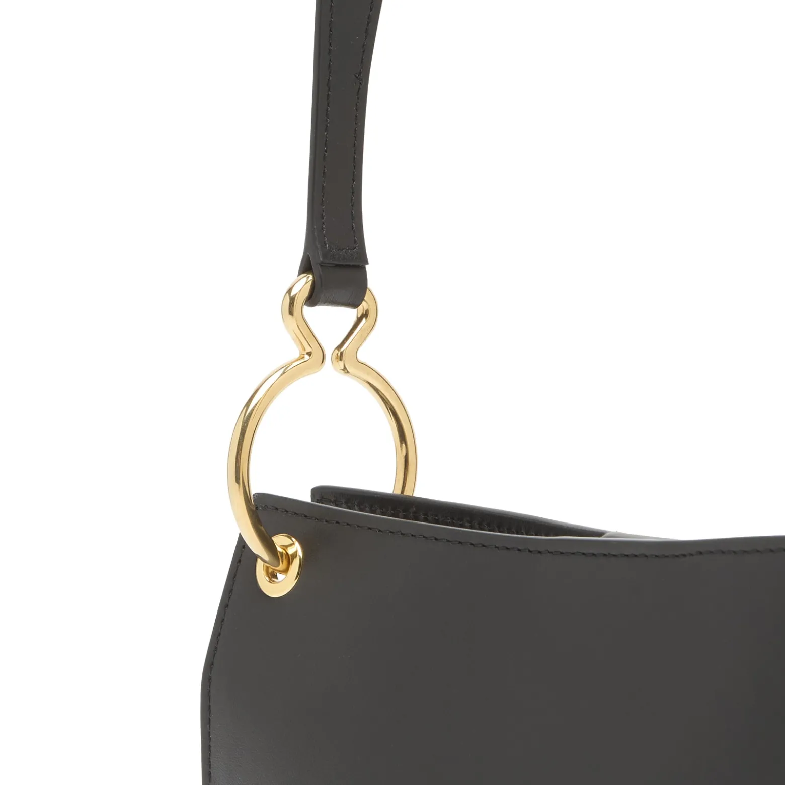 Jil Sander Otto SM Leather Shoulder Bag