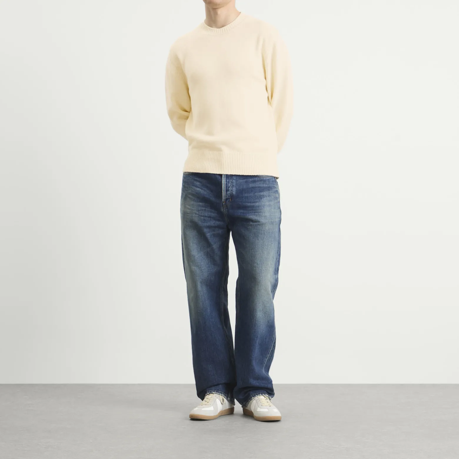 Jil Sander Textured Cotton Crew Neck Jumper
