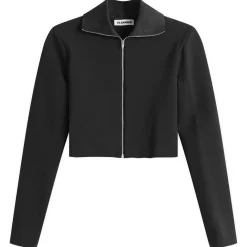 Jil Sander Zip Up Jacket with Ribbed Collar