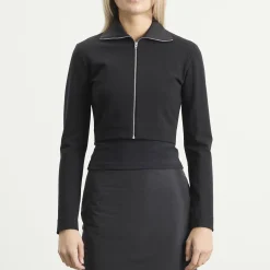 Jil Sander Zip Up Jacket with Ribbed Collar