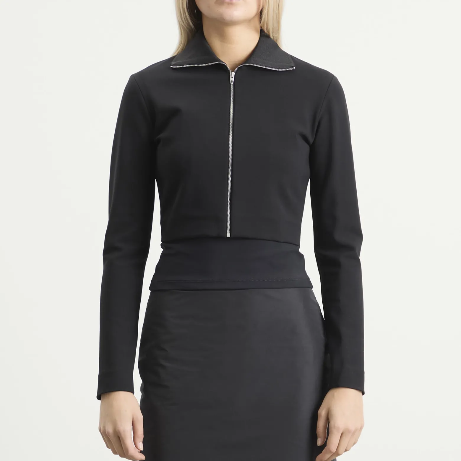 Jil Sander Zip Up Jacket with Ribbed Collar