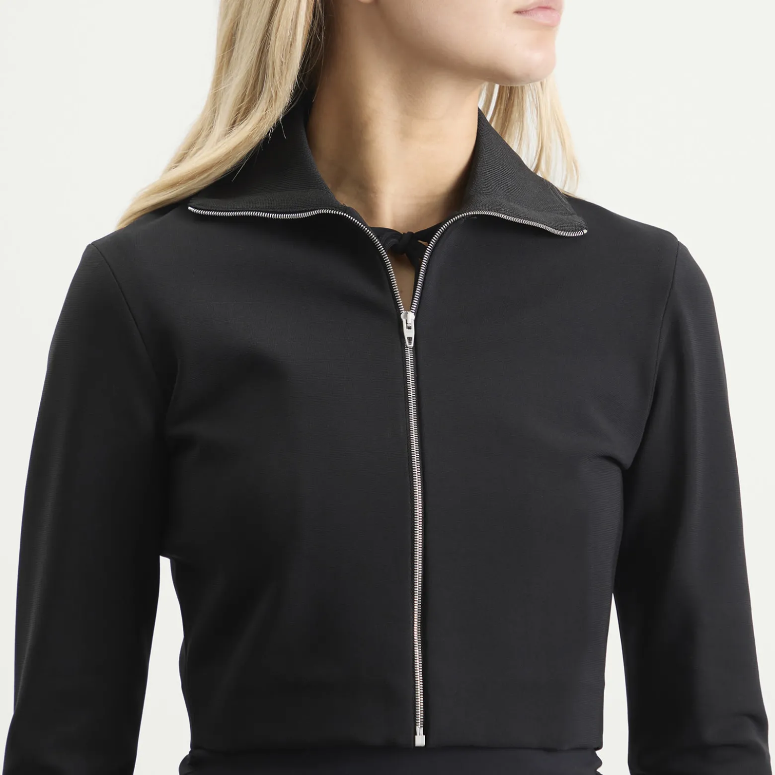 Jil Sander Zip Up Jacket with Ribbed Collar