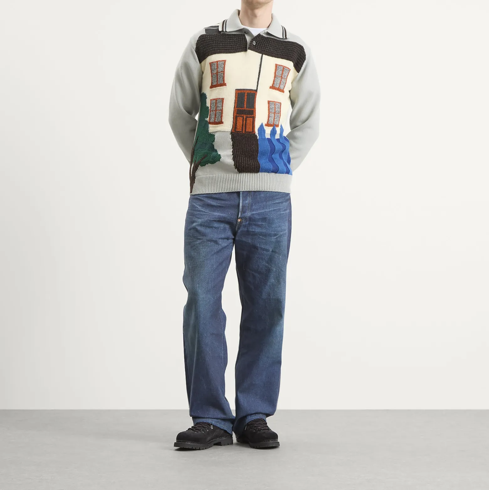 Junya Watanabe MAN Intarsia Jacquard Jumper