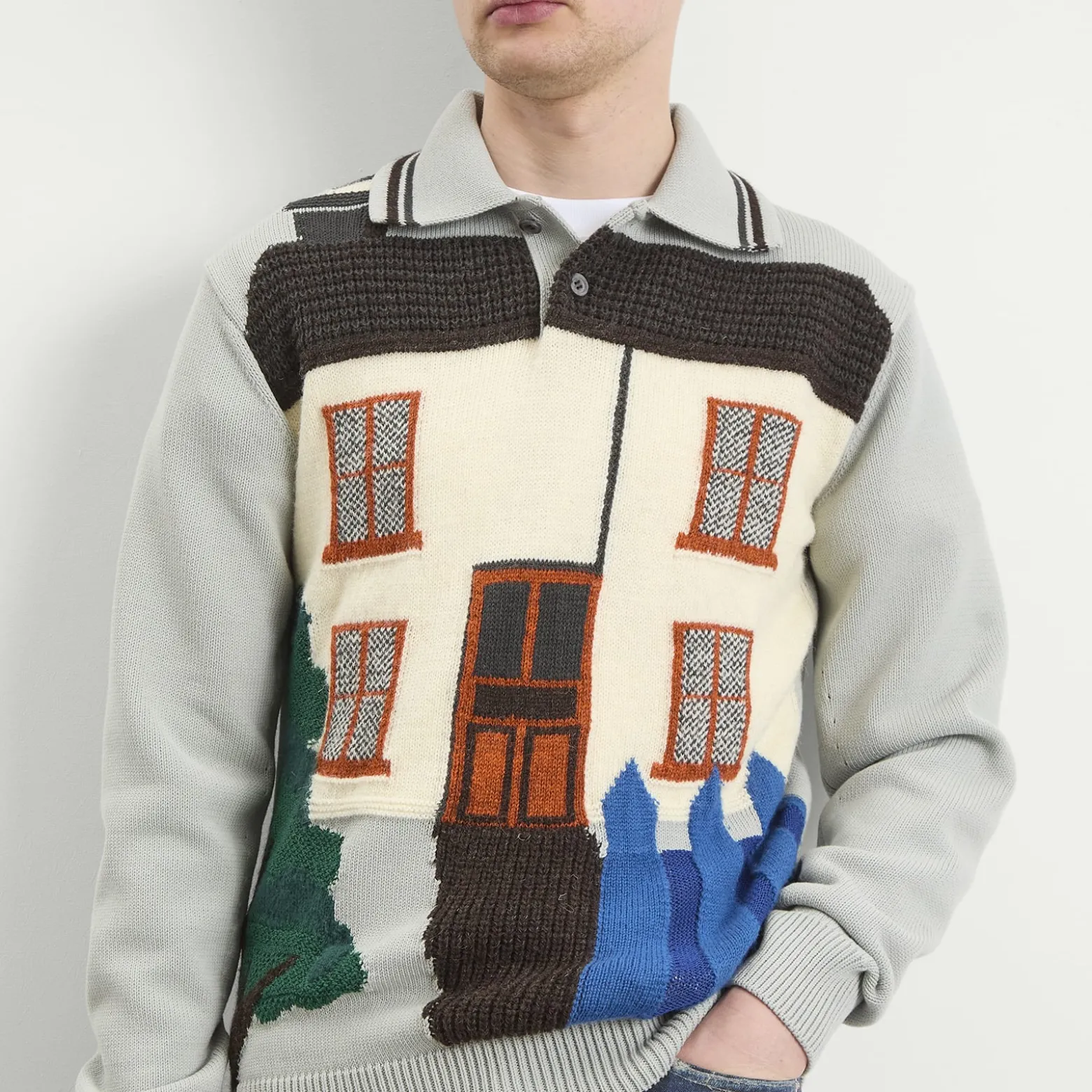 Junya Watanabe MAN Intarsia Jacquard Jumper