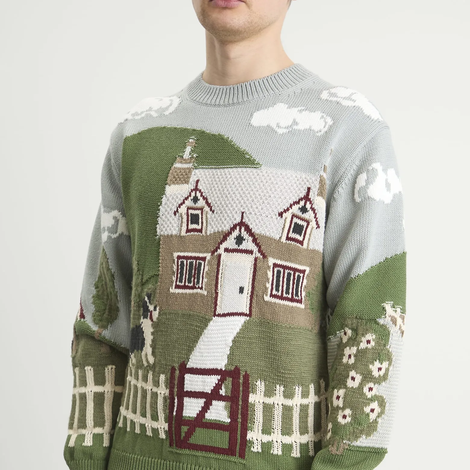 Junya Watanabe MAN Intarsia Jacquard Jumper