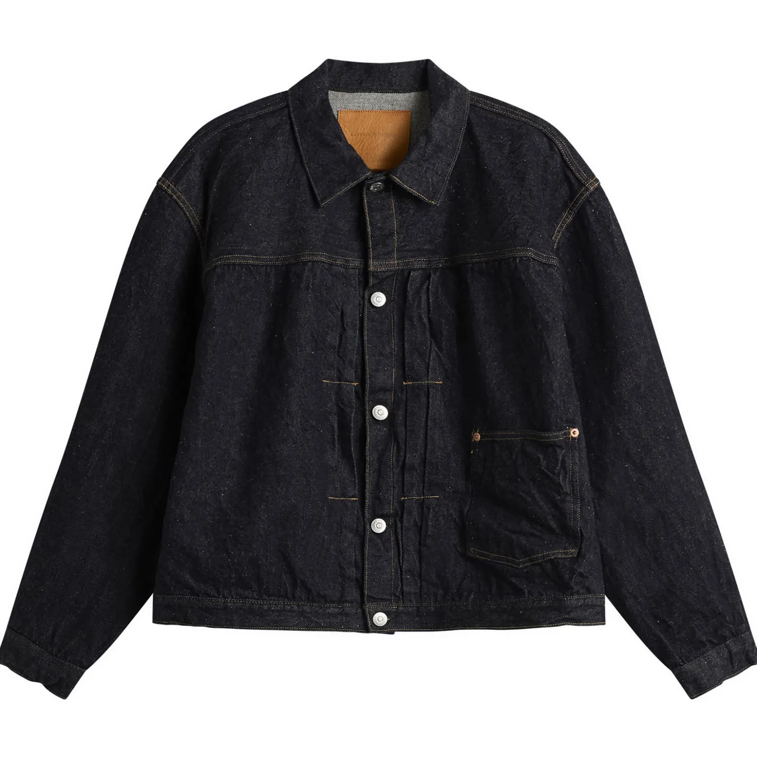 Kaptain Sunshine Indigo Wash Denim Tracker Jacket