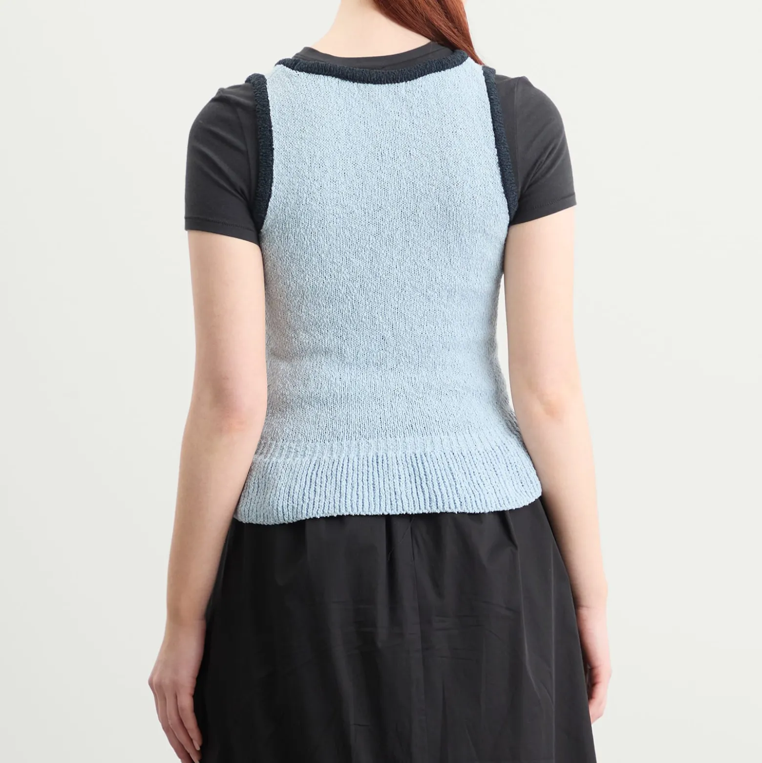 Kijun Corsage Ruffle Knit Vest