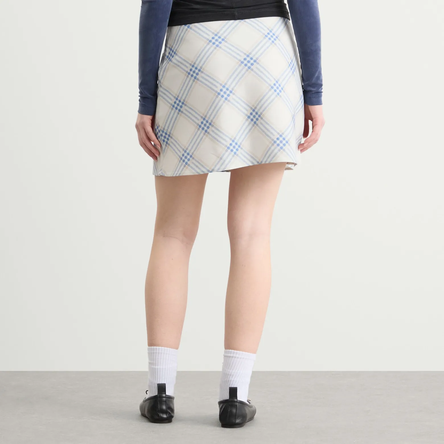 Kijun Essential Check Mini Skirt