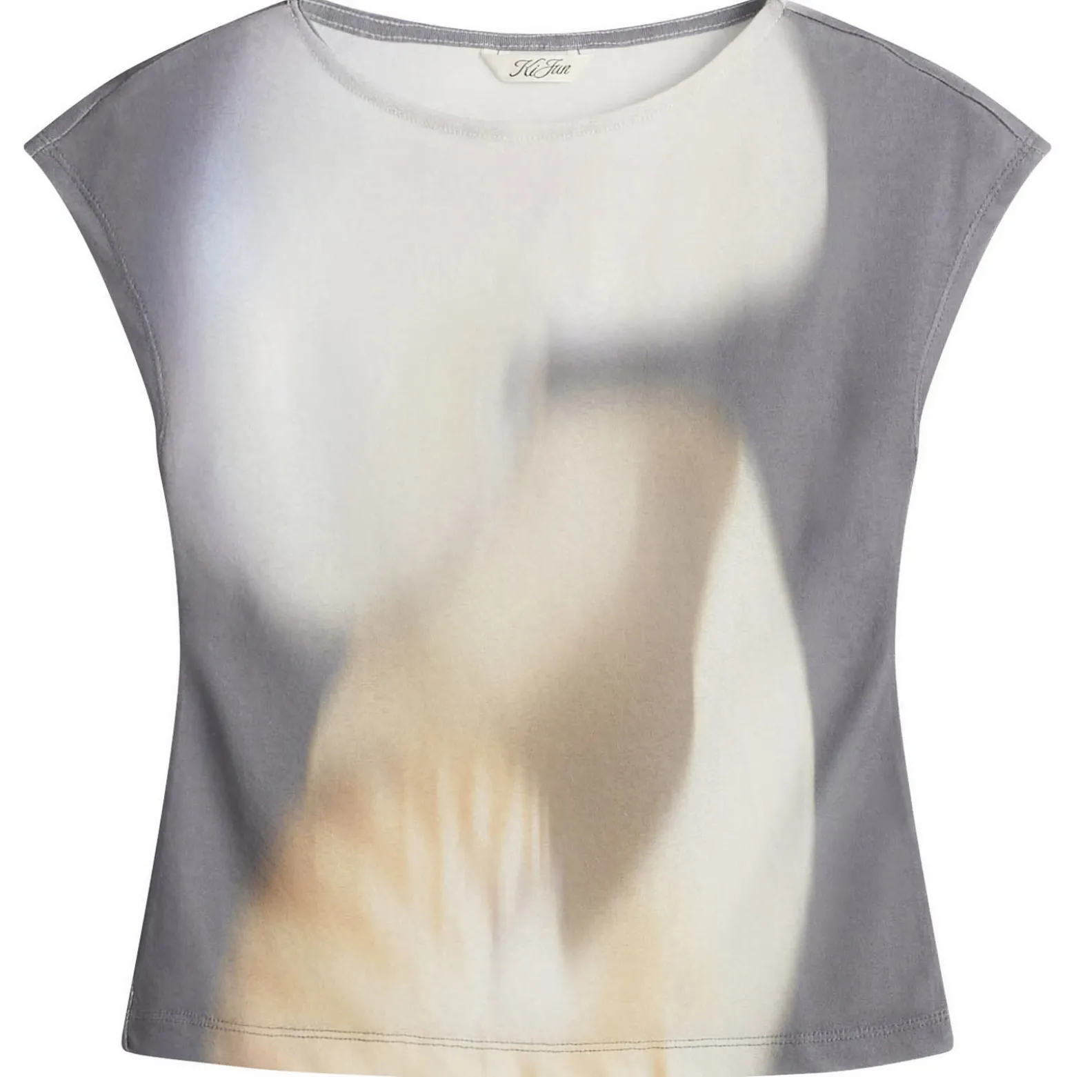 Kijun Print Cap Sleeve Top
