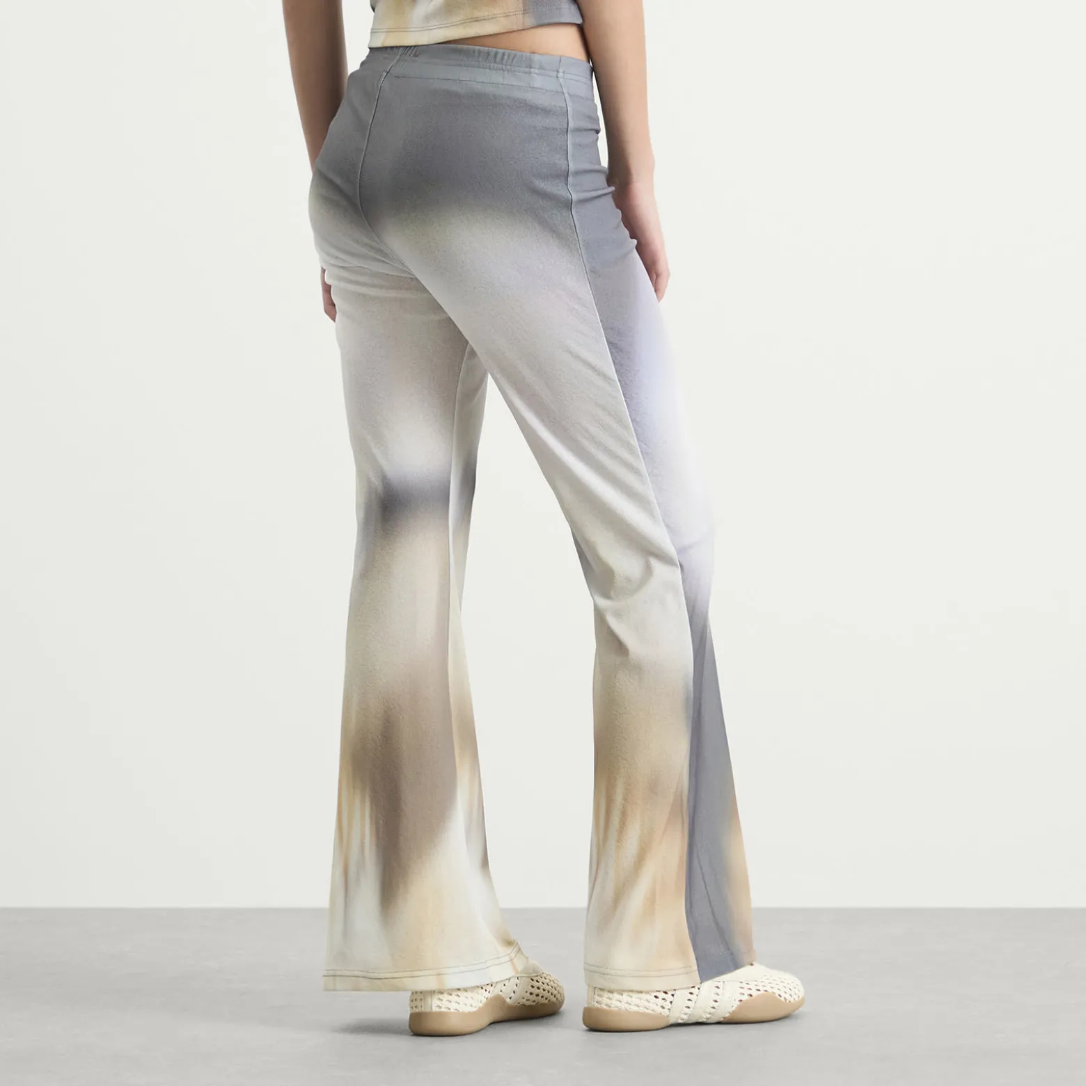 Kijun Sheer Print Flared Pants