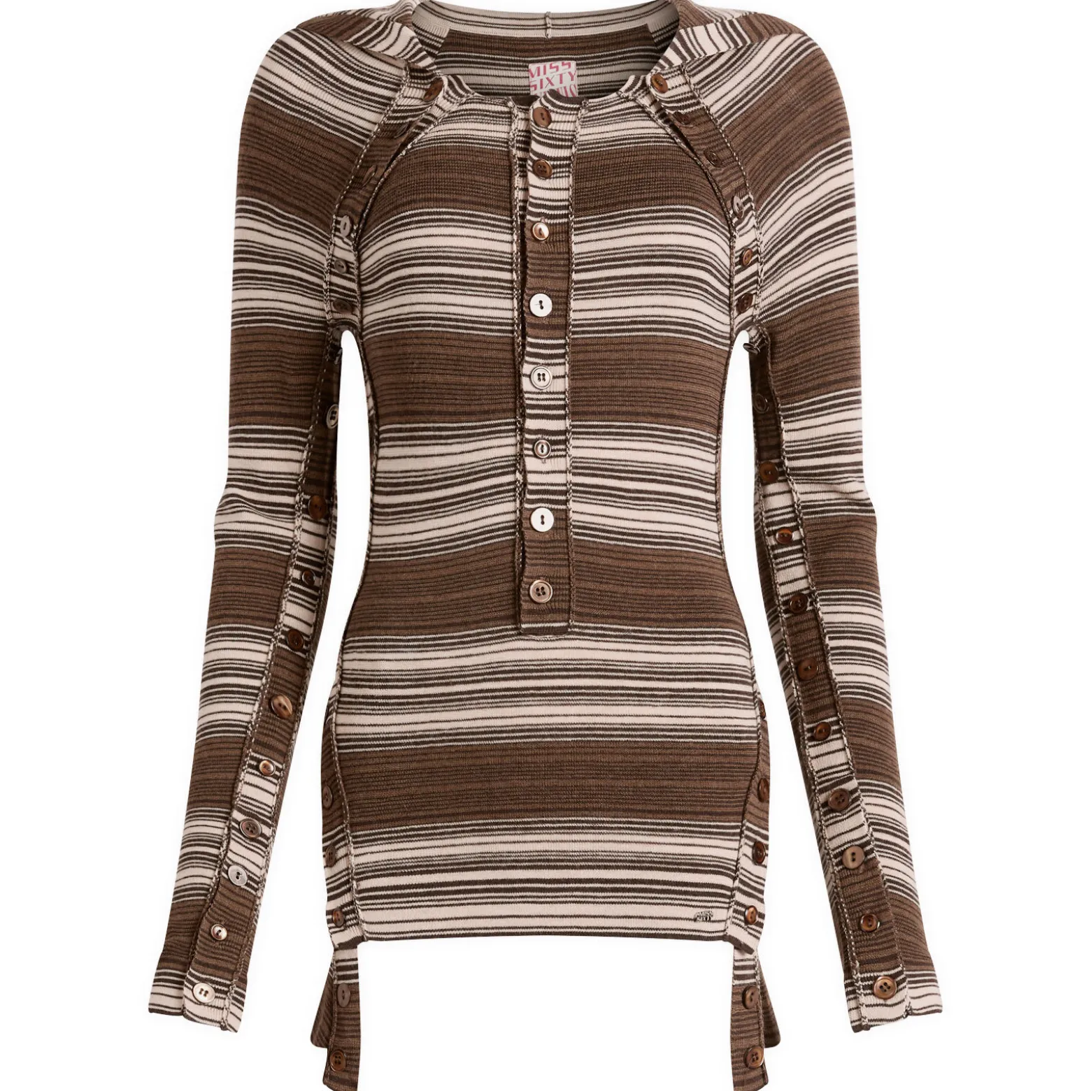 KNWLS x Miss Sixty Knitted Jumper in Stripe