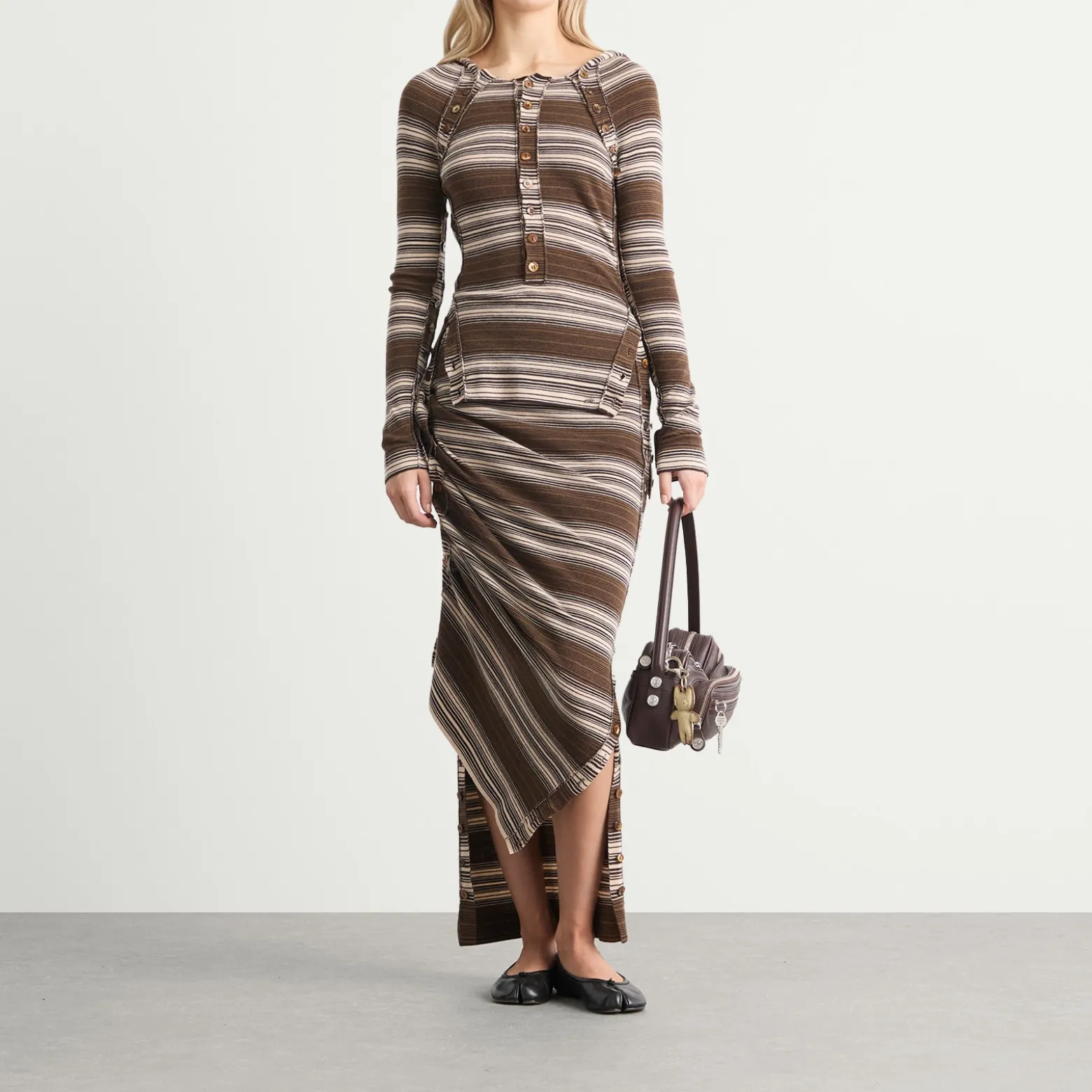 KNWLS x Miss Sixty Knitted Jumper in Stripe