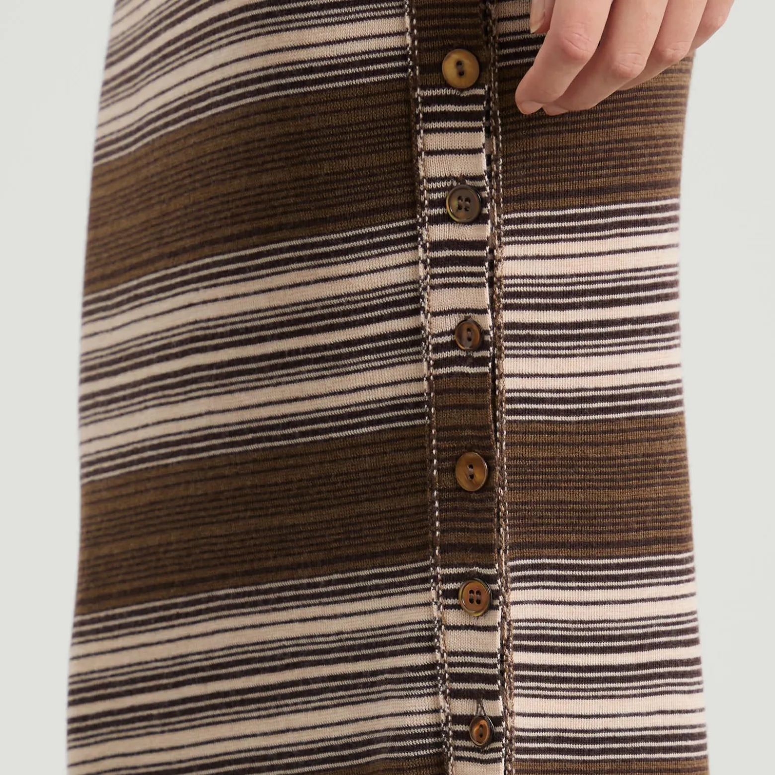 KNWLS x Miss Sixty Knitted Skirt in Stripe