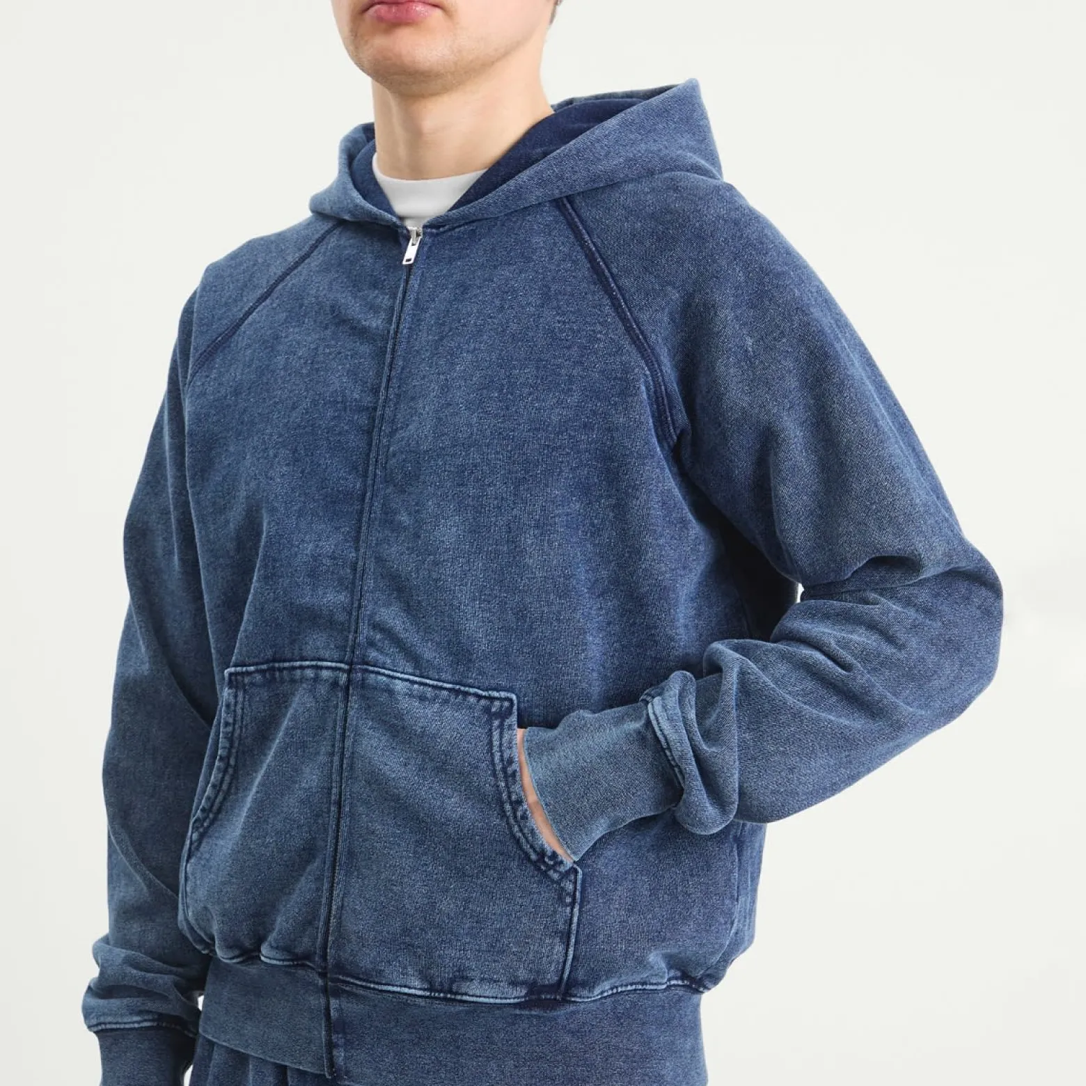 Les Tien Heavyweight Raglan Zip Hoodie