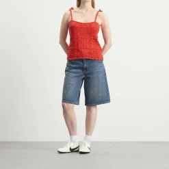 Levi's Abbey Tie Shoulder Crochet Tank