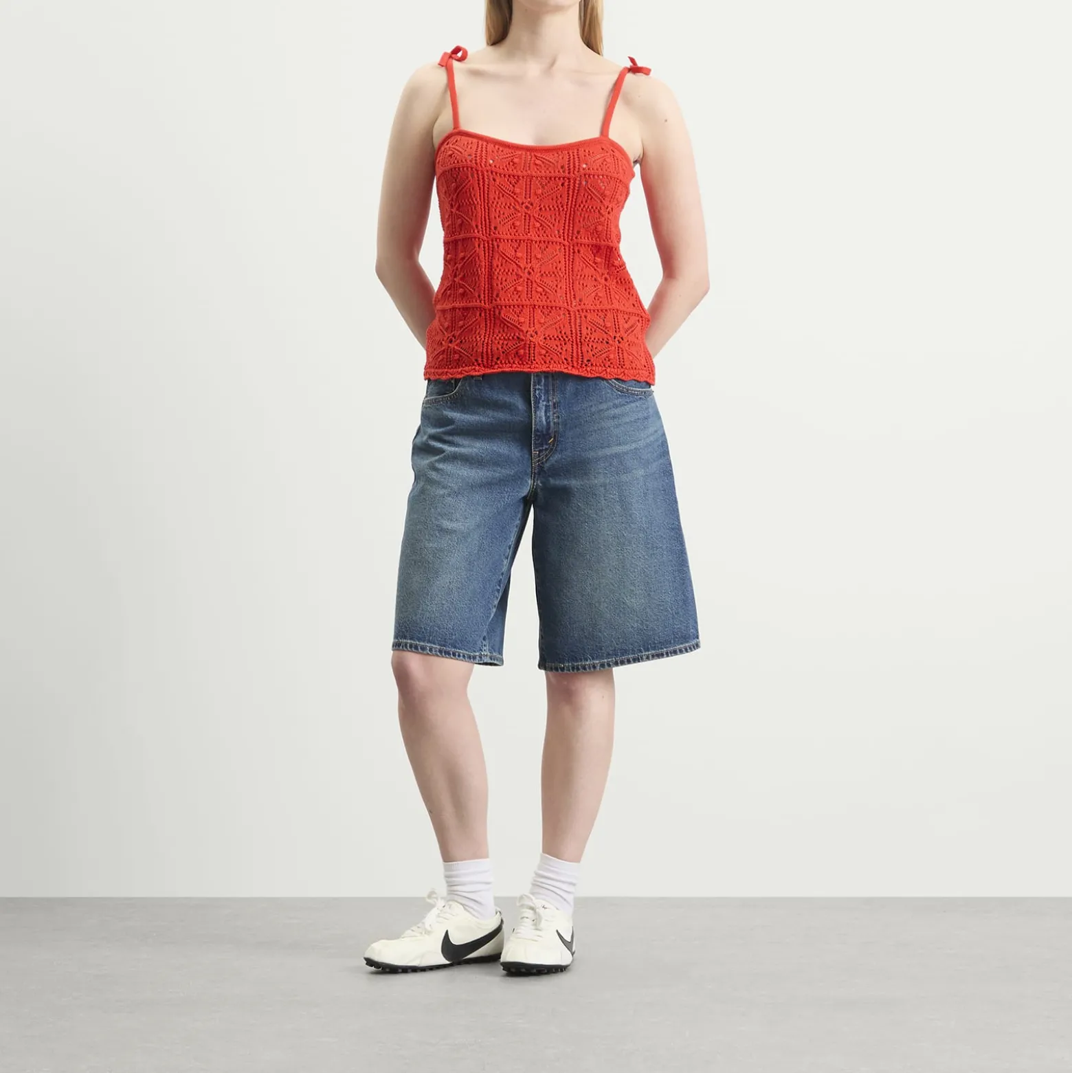 Levi's Abbey Tie Shoulder Crochet Tank