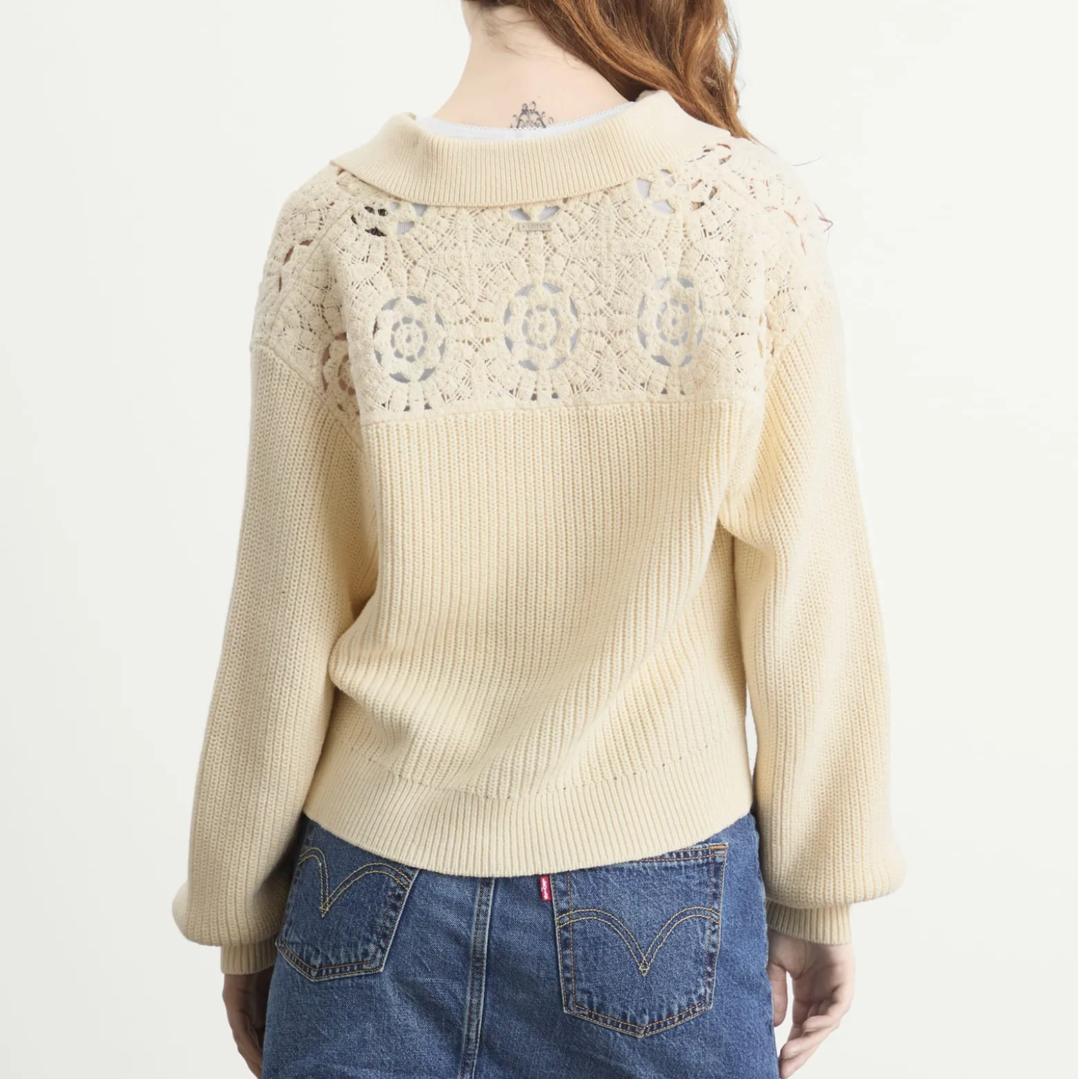 Levi's Bianca Crochet Polo Sweater