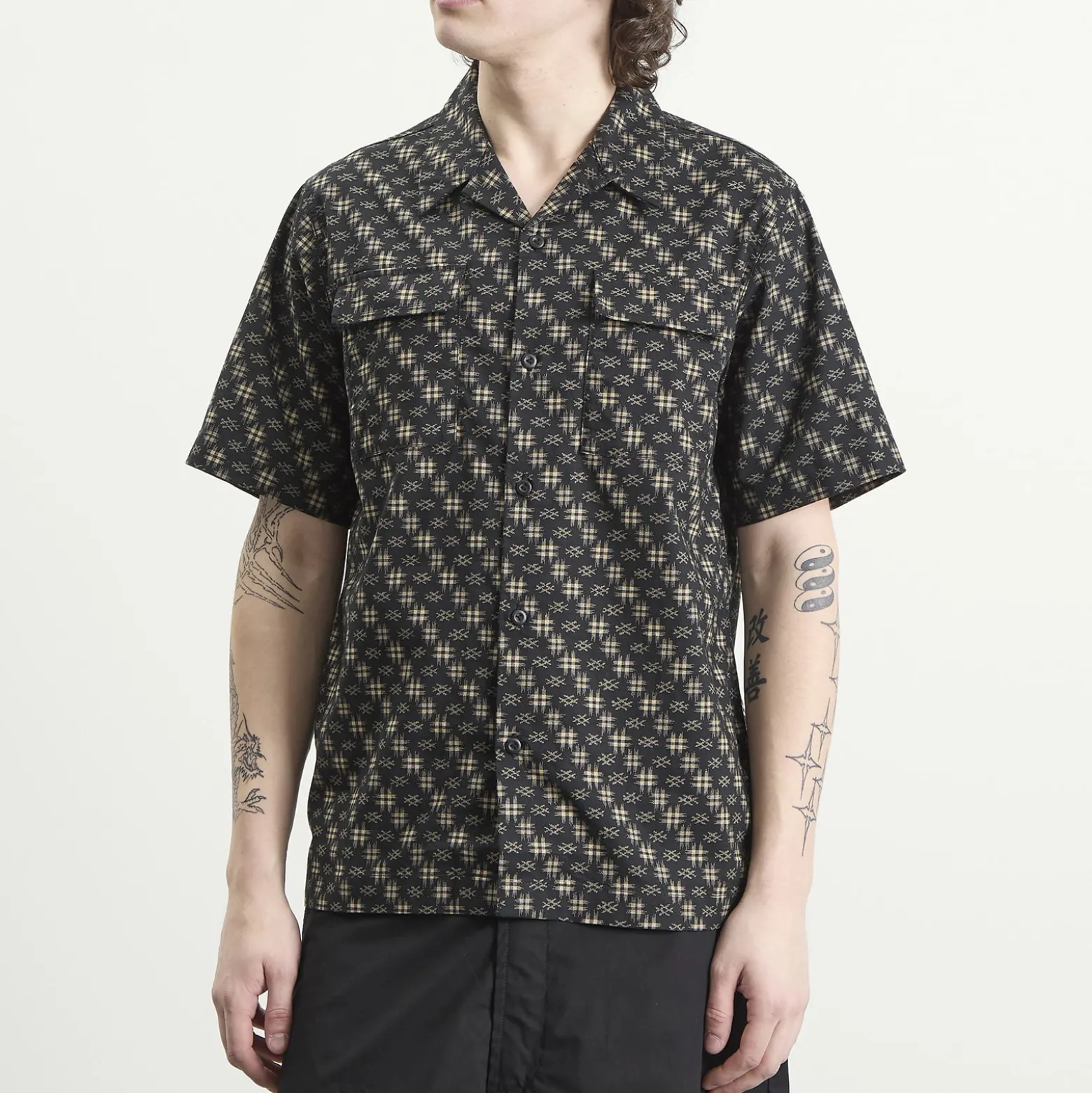 Maharishi Kasuri Cuban Collar Shirt
