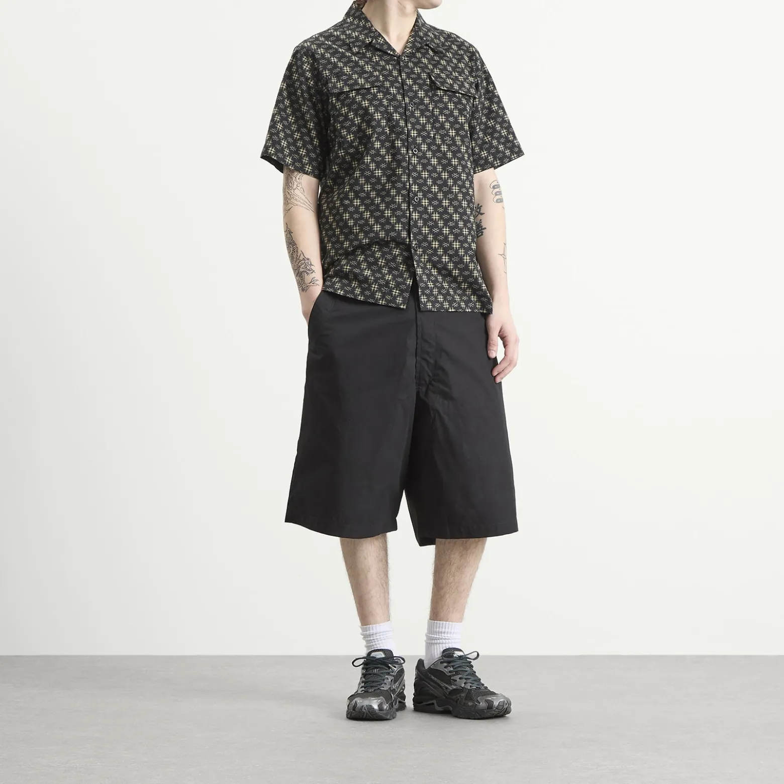 Maharishi Kasuri Cuban Collar Shirt