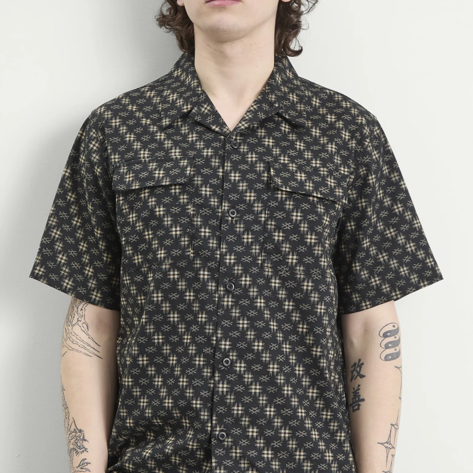 Maharishi Kasuri Cuban Collar Shirt