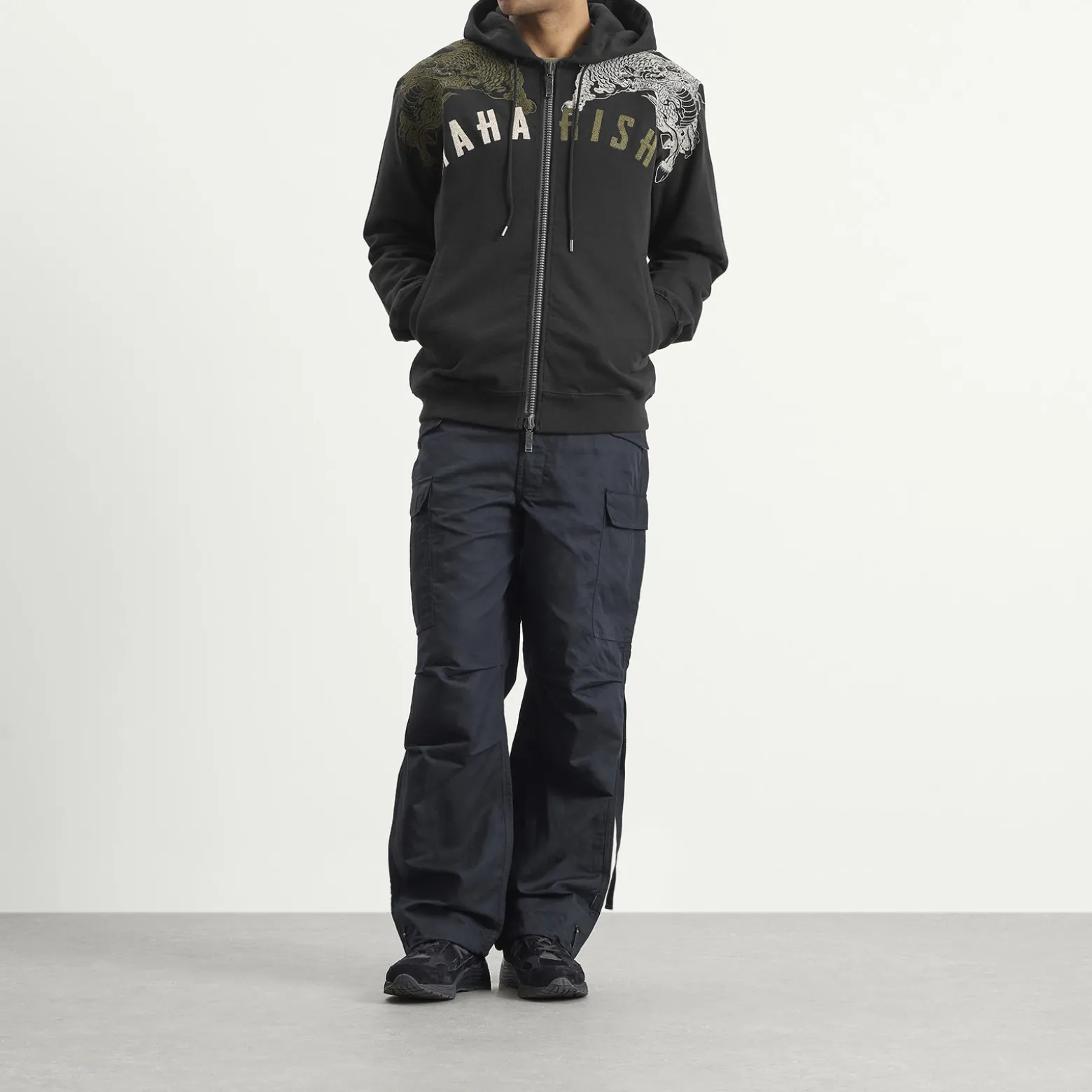 Maharishi Kirin Embroidered Zip Hoodie