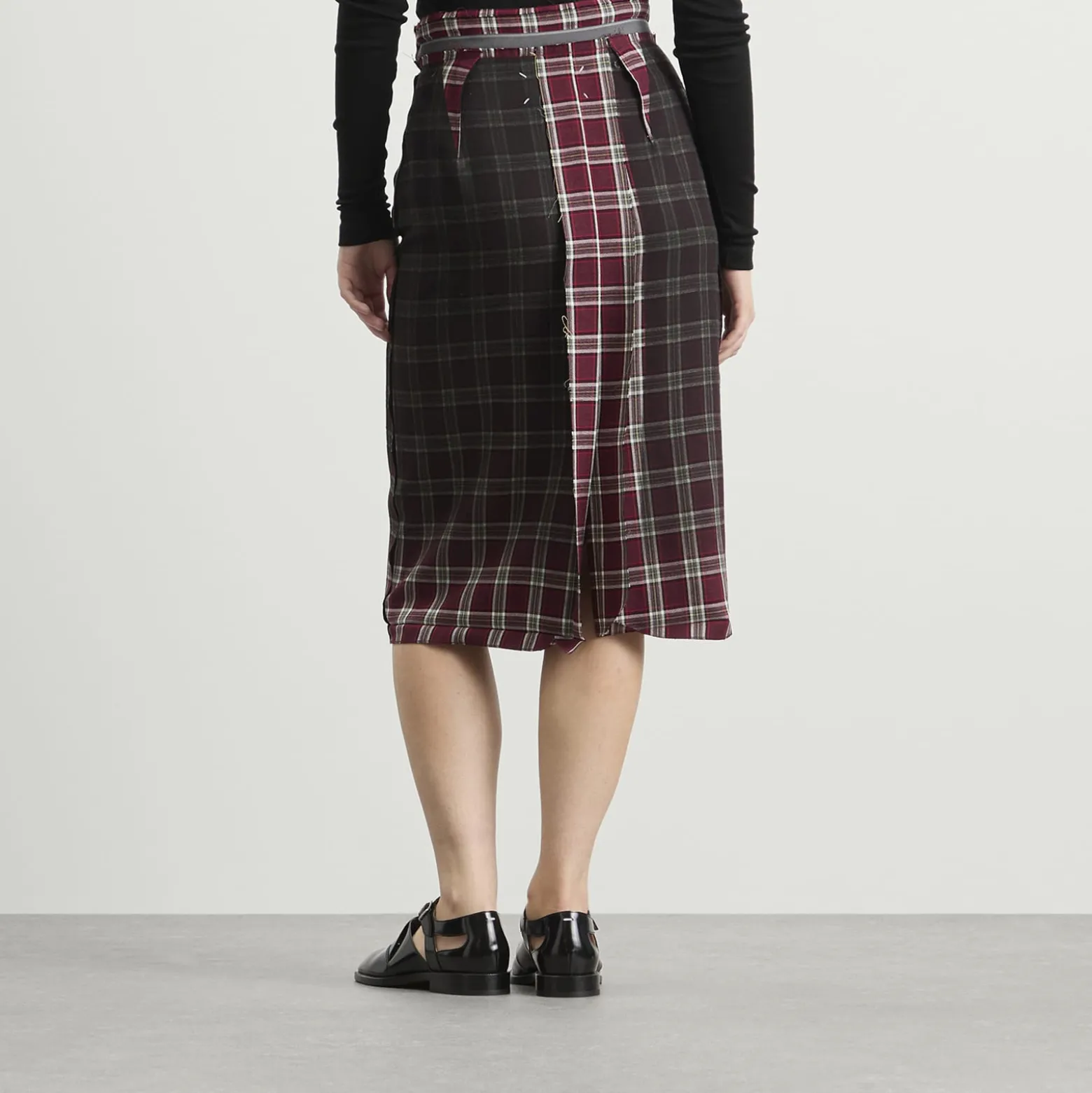 Maison Margiela Check Midi Skirt