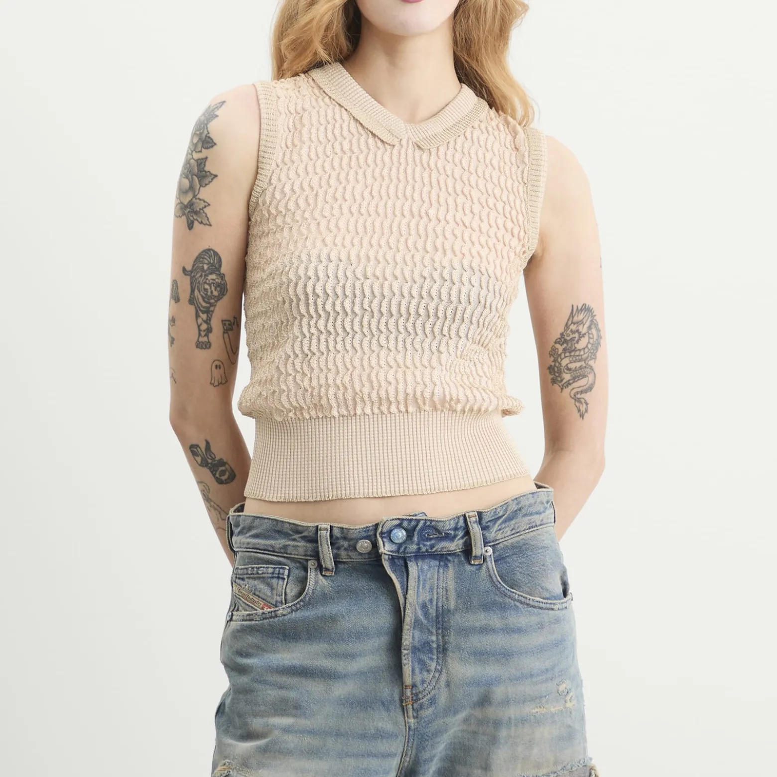 Maison Margiela Knitted Sleeveless Top